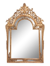 A Large French Neoclassical Giltwood Mirror