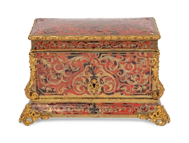 A Napoleon III Gilt Bronze Mounted Boulle Marquetry Jewelry Casket