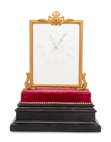 A French Gilt-Bronze Mounted Mystery Clock