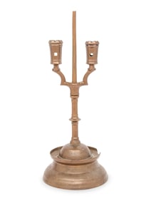 A Southern German Three Kings Two-Light Candlestick