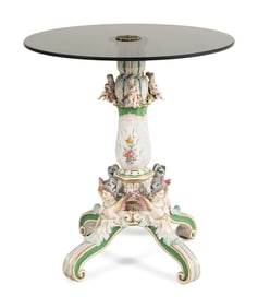 A Meissen Porcelain Center Table