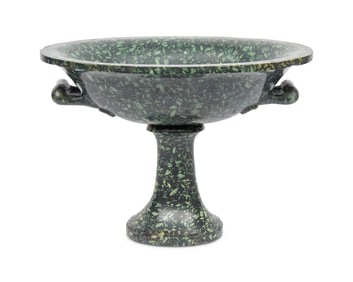 A Carved Green Porphyry Tazza