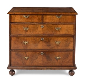 A William and Mary Walnut Chest of Drawers