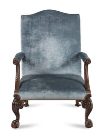 A George II Style Mahogany Library Armchair