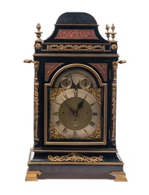 A George III Gilt Bronze Mounted Ebonized Musical Clock