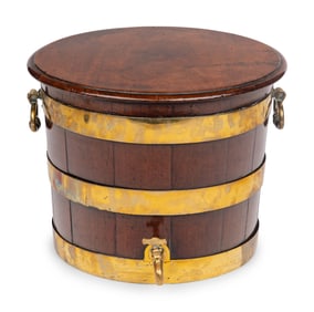 A George III Brass-Banded Mahogany Cistern