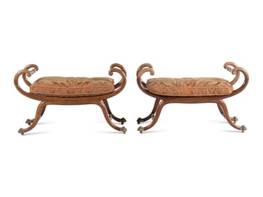 A Pair of Regency Mahogany Window Benches
