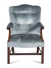 A George IV Mahogany Library Chair