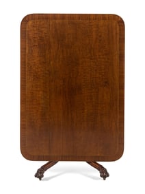 A Regency Part Ebonized Mahogany Brass-Inlaid Breakfast Table
