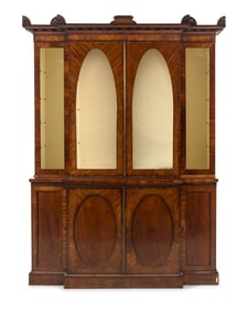 A Regency Mahogany Breakfront Bookcase