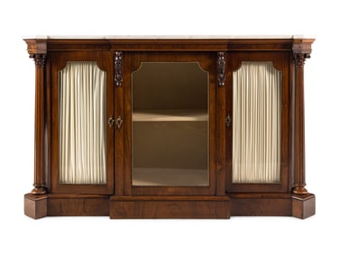 A William IV Rosewood Marble-Top Cabinet