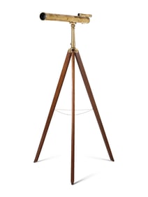 An English Brass Three-Inch Refracting Telescope and Stand