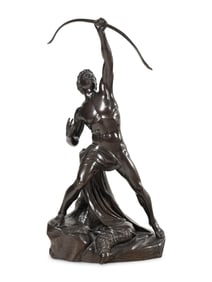 A Coalbrookdale Bronze Figure of The Eagle Slayer