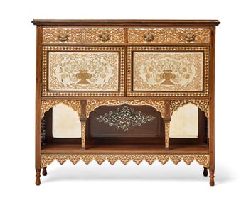 A Moroccan Mother-of-Pearl Inlaid Cabinet