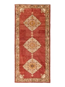 An Oushak Corridor Carpet