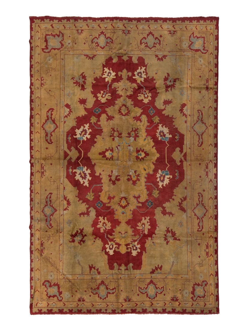 An Oushak Rug: An Oushak Rug Late 19th Century 14 feet 7 inches x 11 feet 4 inches. Property from a Private Collection This lot is located in Chicago.