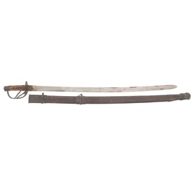 Confederate Cavalry Saber in Wooden Scabbard by Kraft, Goldschmidt & Kraft or H. Marshall