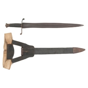 Restored Thomas Leech & Co Tennessee Side Knife with Belt, Frog and Scabbard