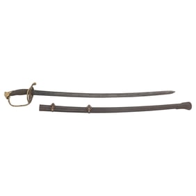 Leech & Rigdon Cavalry Officer's Saber with Brass Mounted Iron Scabbard