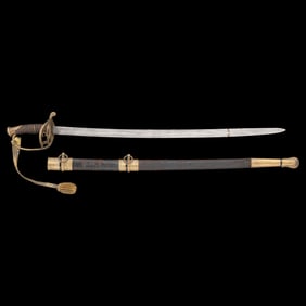 Thomas Leech & Company Floating CS Staff & Field Officers Sword with Replacement Scabbard