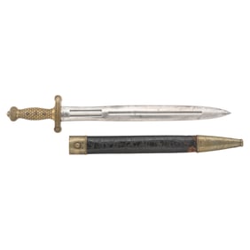 Rare Early Production Ames Model 1832 Heavy Artillery Saber & Scabbard Dated 1833 with an S HUSE