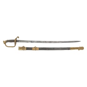 US Model 1852 Naval Officers Sword by Clauberg, Inscribed to Denny Hayes USN