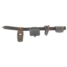 Civil War Era Boston Navy Yard Marked Enlisted Navy Belt & Accoutrement Rig