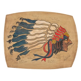Lafayette Escadrille Signed Piece of Aircraft Skin