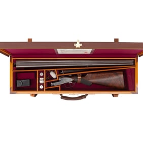 W & C Scott & Son Premier Ejector 12 Gauge Shotgun in Travel Case