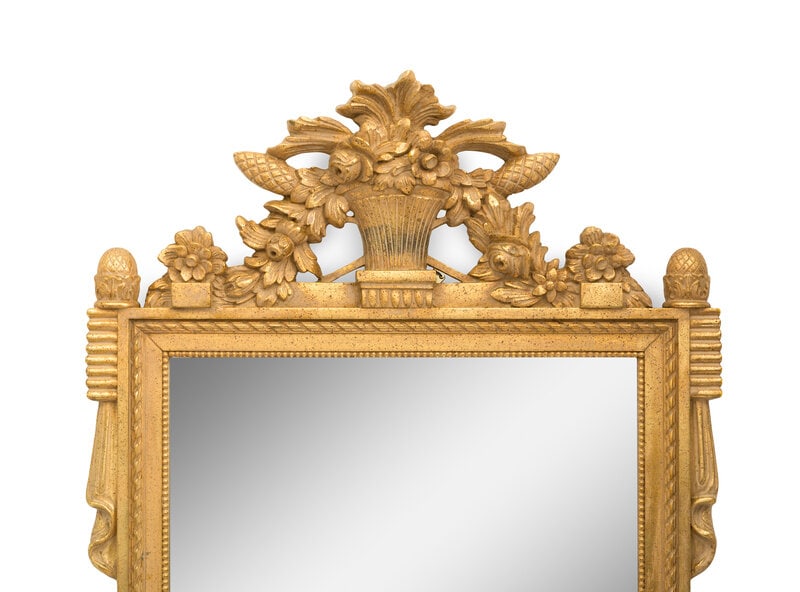 A Pair of Louis XVI Style Giltwood Mirrors  (1 of 2)