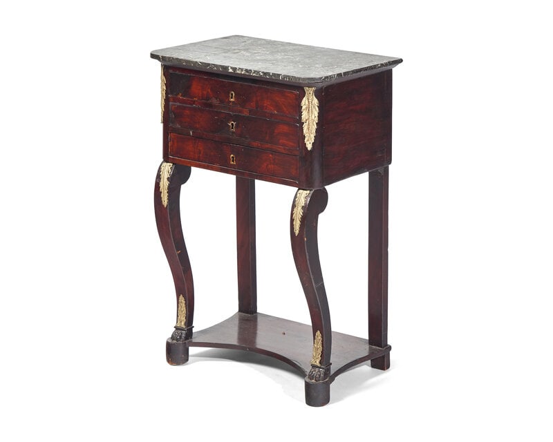 A French Louis Philippe Gilt Bronze-Mounted Mahogany Dressing Table With Marble Top  (1 of 4)