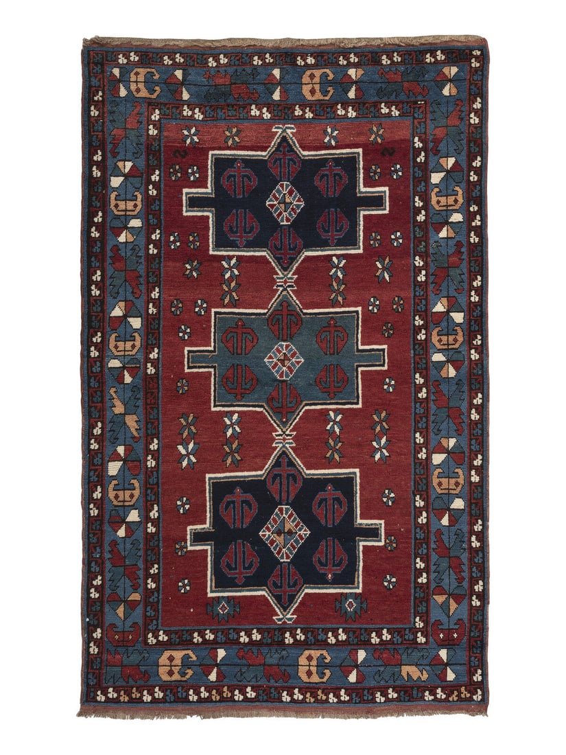 A Kazak Rug: A Kazak Rug South Caucasus, Early 20th Century 7 feet 2 inches x 4 feet 3 inches. Property from a Private Family Trust This lot is located in Cincinnati.