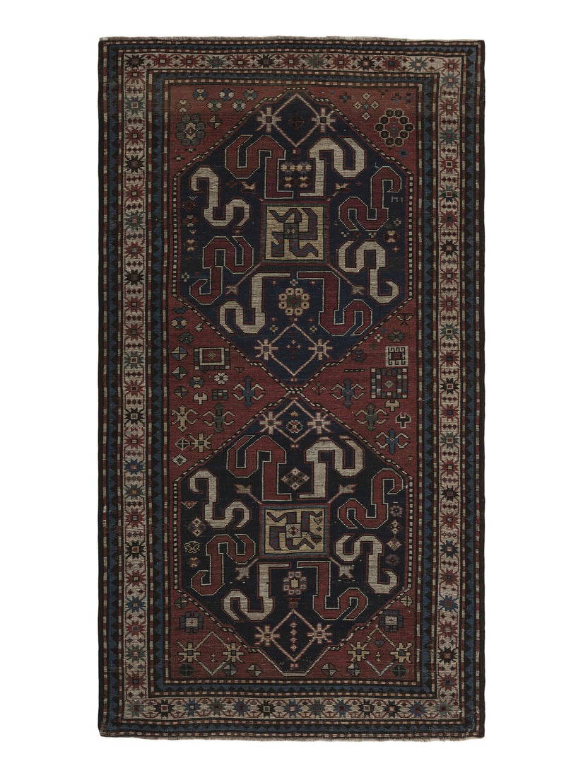 A Cloudband Kazak Rug