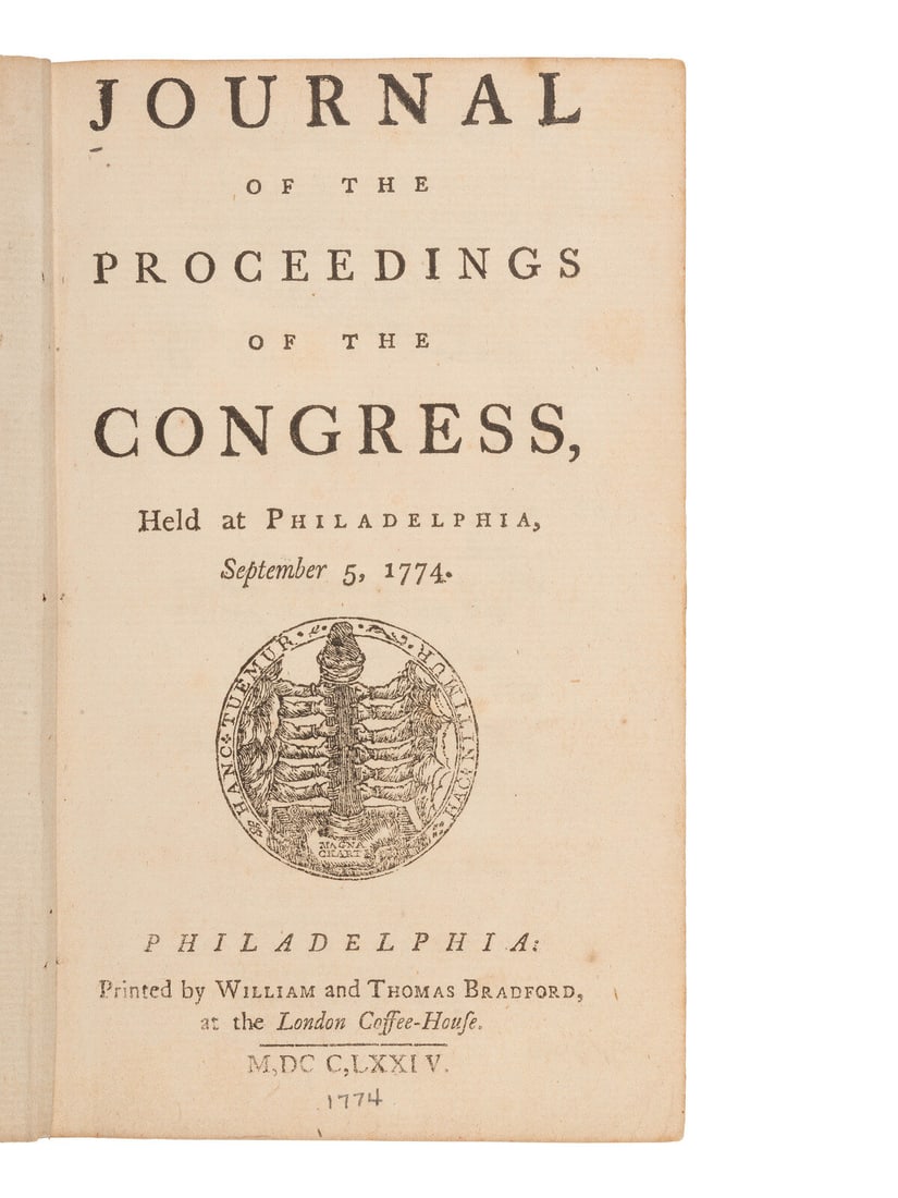 [REVOLUTIONARY WAR -- CONTINENTAL CONGRESS]. Journal of the Proceedings of the Congress, Held at