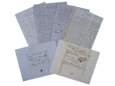 [US NAVY]. PAULDING, Commodore Hiram (1797-1878). Personal correspondence of Paulding to his wife
