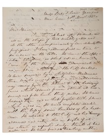 [US NAVY]. TATTNALL, Commodore Josiah (1795-1871). Correspondence from Josiah Tattnall III to his