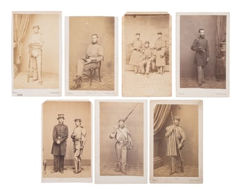 [CIVIL WAR]. A group of 25 CDVs of members of the 7th New York State Militia, incl. Cos. D, E, F,
