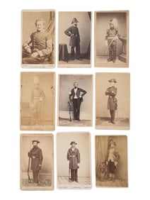 [MILITIA]. A collection of CDVs featuring members of volunteer militias/military organizations incl.