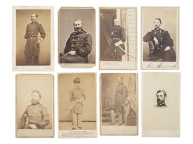 [CIVIL WAR]. CDVs of generals and officers who led troops at GETTYSBURG.