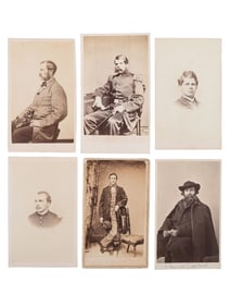 [CIVIL WAR]. 18 CDVs of officers of the 2nd Massachusetts Infantry, which saw extensive combat at
