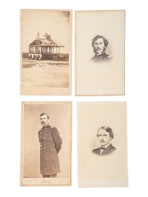 [CIVIL WAR]. 3 CDVs of officers KIA or DOW at Fort Wagner incl. Robert Gould SHAW, Gen. George C.