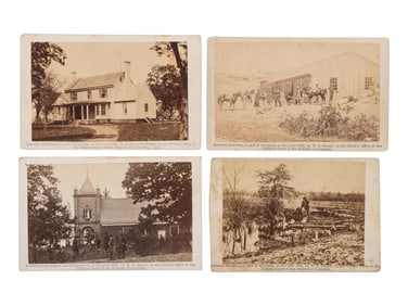 [CIVIL WAR]. 18 CDVs of important structures and hallowed grounds from Brady's Album Gallery. 1862.