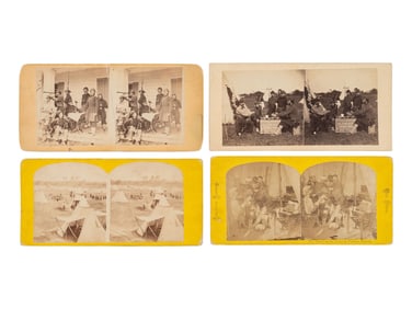 [CIVIL WAR]. 12 early war views featuring the 5th New York Regiment, "Duryea's Zouaves."