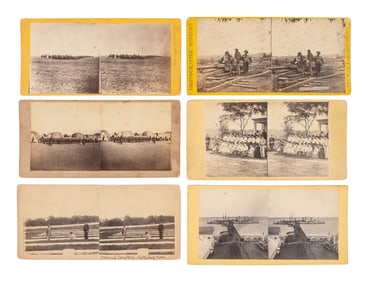 [CIVIL WAR]. A group of 16 scarce and uncommon war views incl. Brady's Execution of a Deserter.