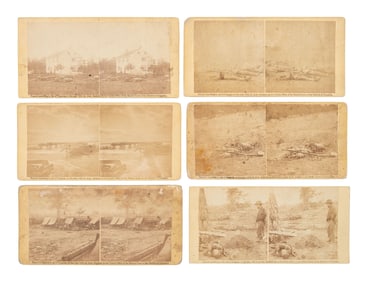 [CIVIL WAR]. 21 assorted Civil War stereoviews published by Alexander GARDNER. 1862-1865.