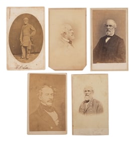 [CIVIL WAR - LEE, Robert E. (1807-1870)]. 5 CDVs of CSA General Robert E. Lee, incl. the "Blockade