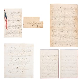 [CIVIL WAR]. Civil War letter archive of brothers George and James Burke, 1st New York Veteran