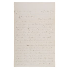 [CIVIL WAR]. 33rd NY Infantry Lieut's letter describing the battle horrors experienced at Antietam.