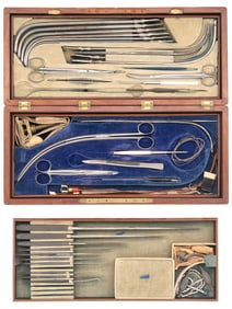 [CIVIL WAR]. Surgical kit manufactured by G. Tiemann & Co., New York. [Ca 1860s-80s].