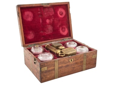 [CIVIL WAR]. Bloodletting kit with instruments by makers including Savigny & Co. and Weiss,
